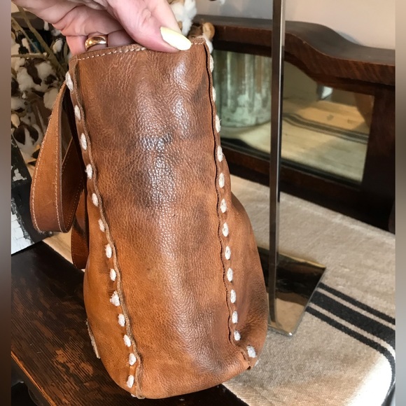 Bed Stu Leather Stevie Tote Shoulder Bag Tan Rustic Retail $255 - Picture 6 of 14